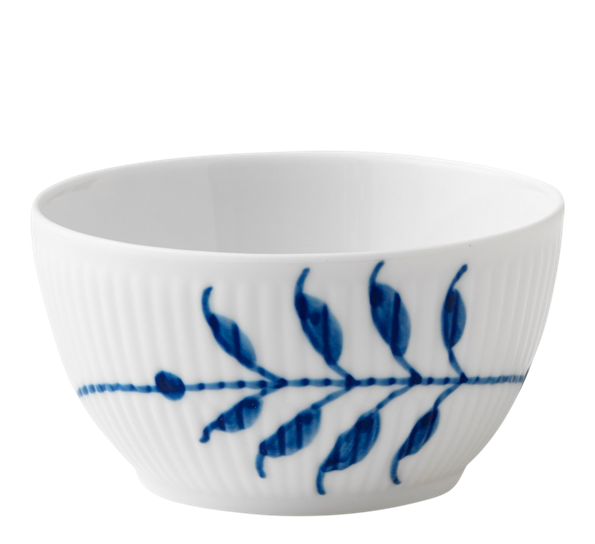 Blå Mega Riflet sukkerskål 10 cl fra n