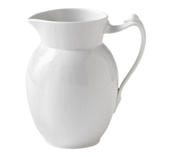 Hvit Riflet mugge 1,7 liter fra n