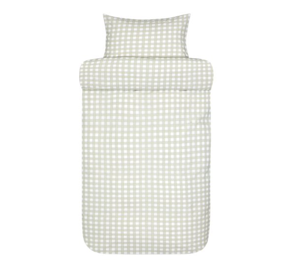 Birk sengesett krepp tegrønn 140x220 cm Høie