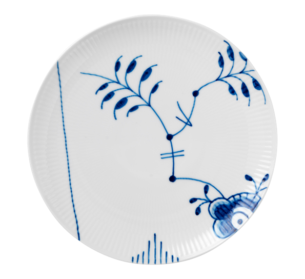 Blå Mega Riflet coupe tallerken 23 cm fra n