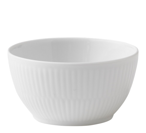 Hvit Riflet sukkerskål 15 cl fra Royal Copenhagen