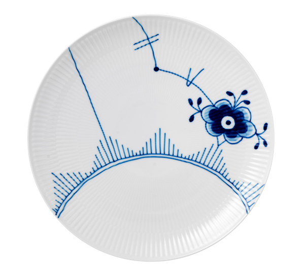 Blå Mega Riflet coupe tallerken 27 cm fra n