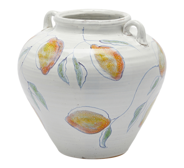<p>Vase med sitroner amfora 31 cm EDG Enzo de Gasperi</p>
