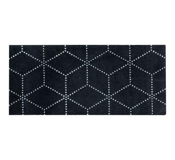 Hagl Black dørmatte 45x100 cm fra Heymat