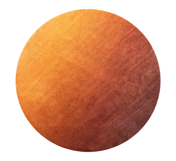 Dis Rust dørmatte rund ø190 cm fra Heymat