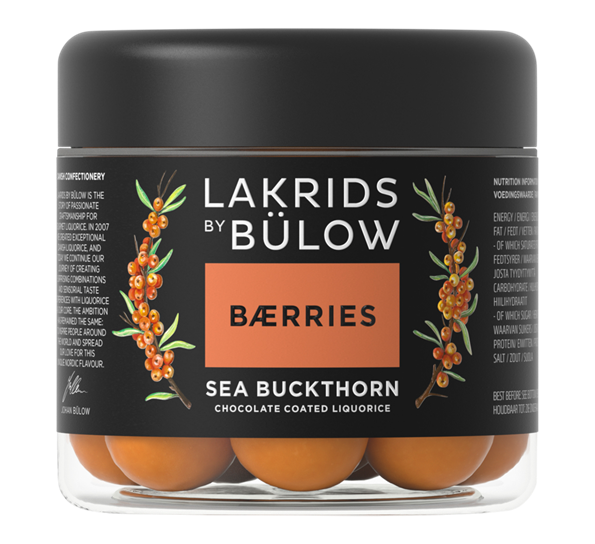 Bærries lakris liten Sea buckthorn 125g fra Lakrids By Johan Bülow
