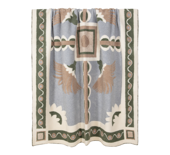 Triumph ullpledd 150x190 cm lys grå fra Frati Home