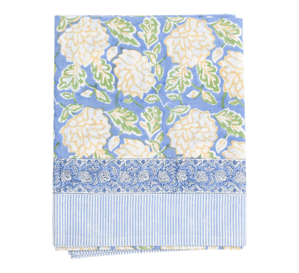 Dahlia duk 170x270 cm blå gul Chamois