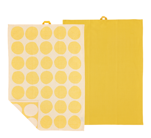 Bubbles kjøkkenhåndkle 50x70 cm 2-pk gul Södahl