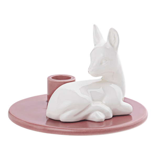 Sweet Stories lysestake hjortekalv h6 cm støvrosa fra Dottir