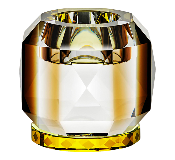 Texas telyslykt klar brun og gul 9x9x7,8 fra Reflections Copenhagen