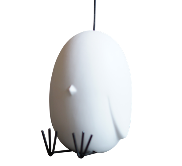 Hang Around påskekylling hvit ø10cm h15cm fra DBKD