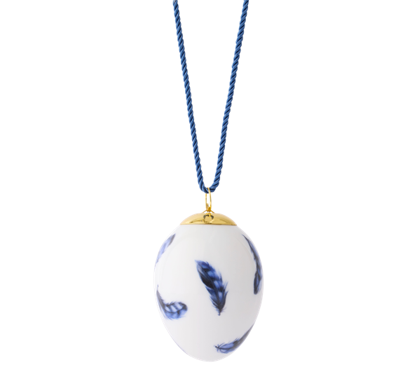 Påskeegg 2025 små nøtteskrikefjær blå fra n