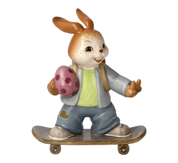 <p>Påskehare Finally, Easter Holidays! 12 cm Goebel</p>
