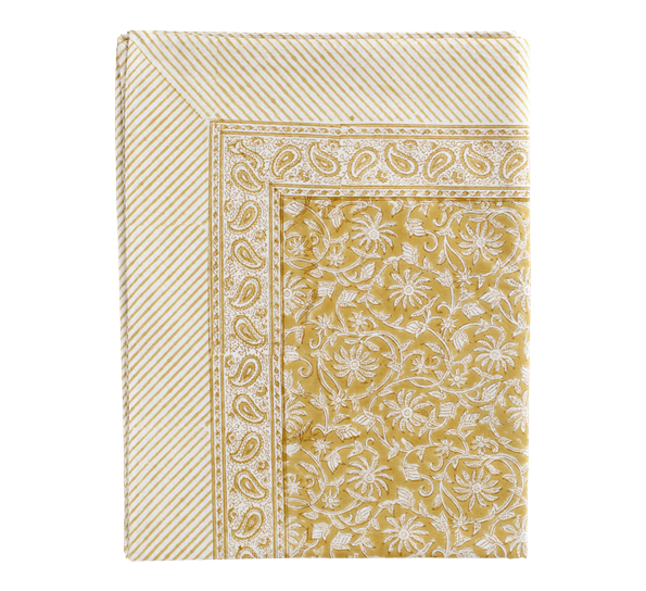 Margerita duk gul oliven 150x350 cm fra Chamois