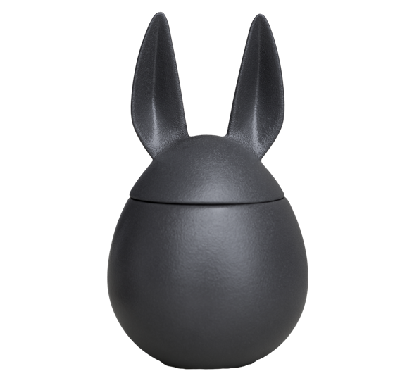 Eating Rabbit krukke sort ø11,5cm h20cm fra DBKD