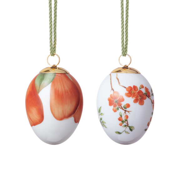 Påskeegg 2020 2pk kvede og kvede kronblad fra Royal Copenhagen