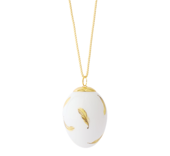 Påskeegg 2025 små pirolfjær gul fra n