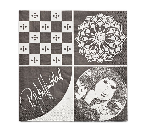 Servietter mørk grå fra Bjørn Wiinblad