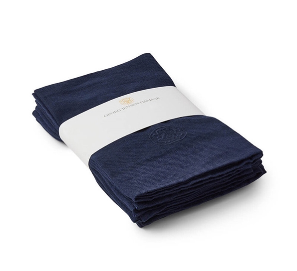 Plain Deep Blue Servietter 6Pk fra Georg Jensen Damask