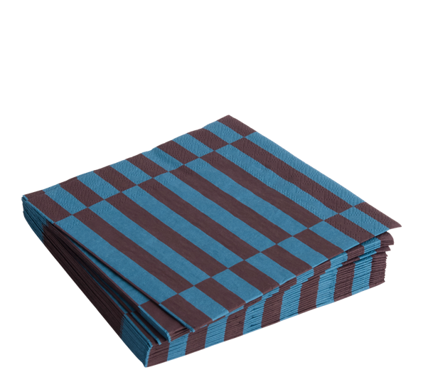 Pattern lunsjservietter striper 20-pk antrasit bordeaux fra HAY