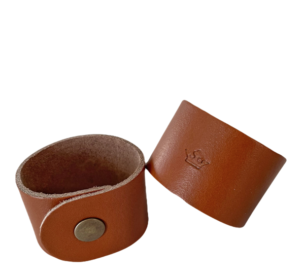 Serviettringer 4-pk brunt skinn Nordan Home