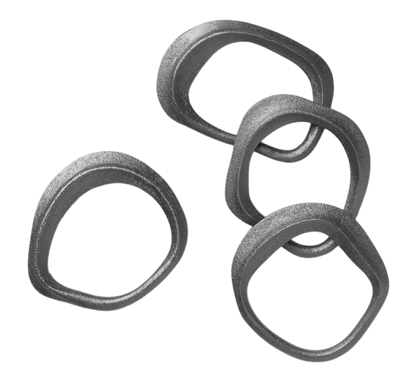 Flow serviettringer 4 pk sort messing fra Ferm Living