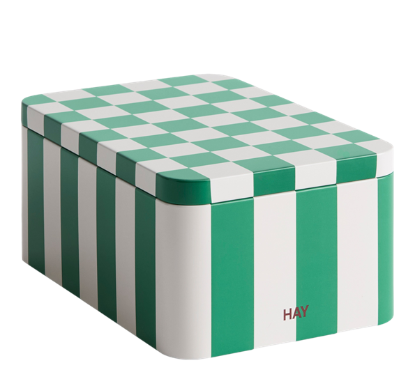 Tin oppbevaringsboks S grønn offwhite fra HAY