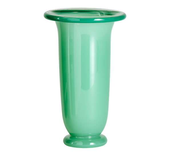 Empire vase 25 cm grønn med mørkegrønn kant fra HAY