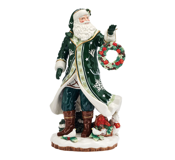 <p>F&amp;F julenisse Winter Frost 45,5 cm grønn Goebel</p>
