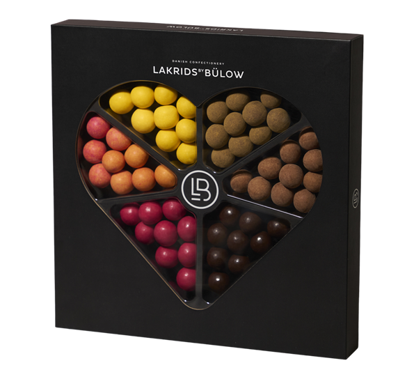 Love selection box 2026 sort 450g fra Lakrids By Johan Bülow