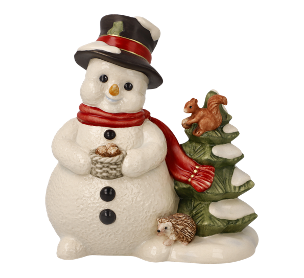 Snømann Visit at the Woods 12 cm Goebel