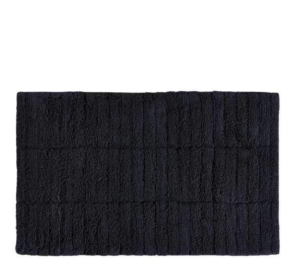 Singles badematte Tiles sort 50x80 cm fra Zone