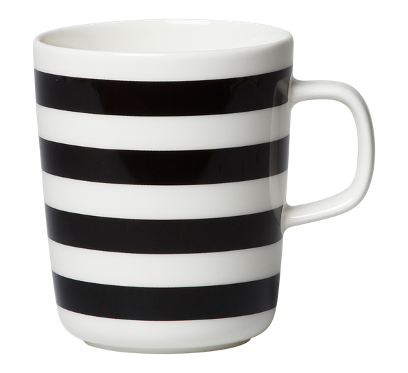 Tasaraita krus 2,5 dl sort hvit fra Marimekko