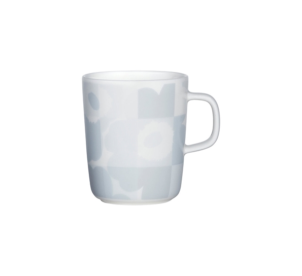 Ruutu-Unikko krus 2,5 dl hvit grå fra Marimekko