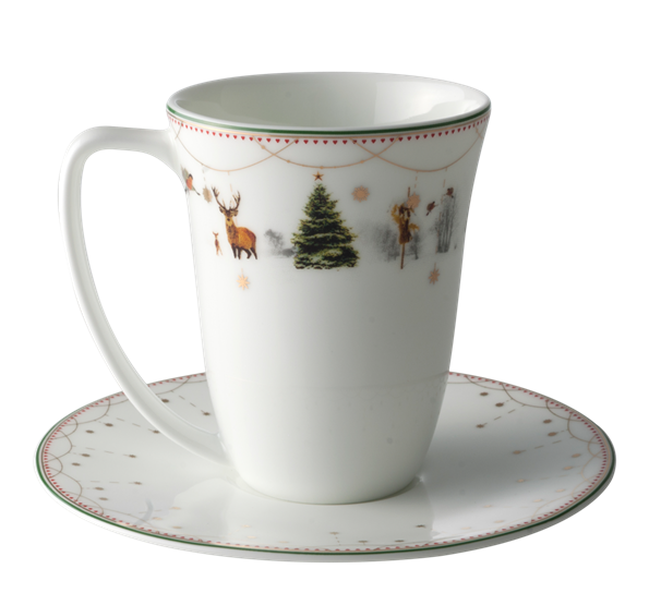 Julemorgen kopp med skål 20 cl fra Wik & Walsøe
