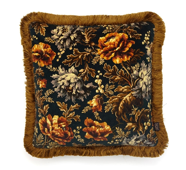 Opia fløyelspute 45x45 cm midnight