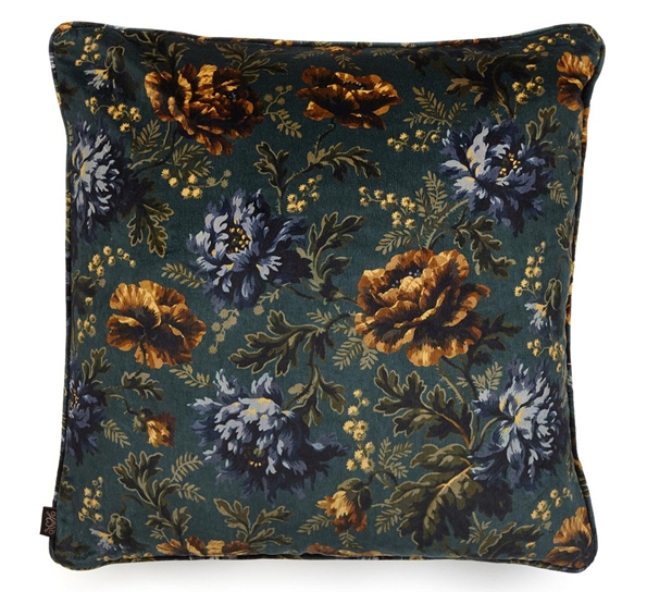 Opia fløyelspute 60x60 cm petrol