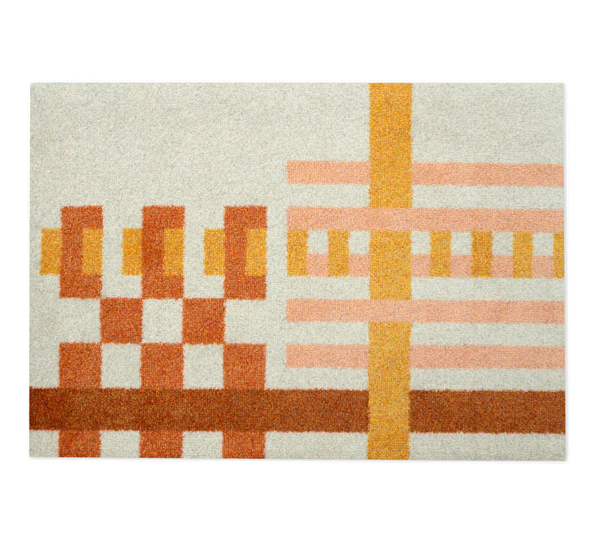 Loom Bauhaus dørmatte Brick 60x85 cm fra Heymat