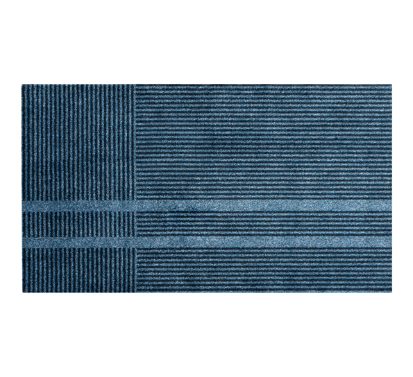 Løype Stormy Blue dørmatte 85x150 cm fra Heymat