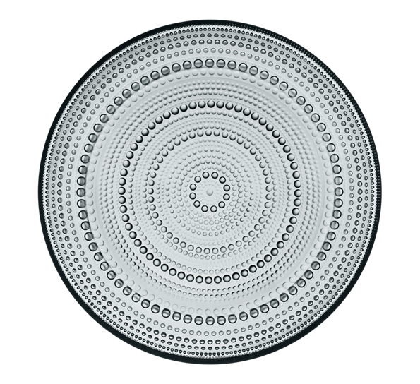 Kastehelmi grå glasstallerken 24,8 cm grå fra Iittala
