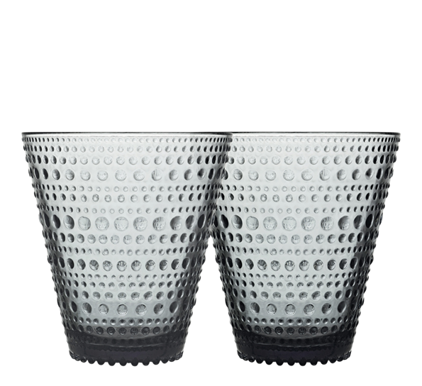 Kastehelmi grå vannglass 30 cl2-pk fra Iittala