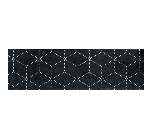 Hagl Black dørmatte 45x150 cm fra Heymat