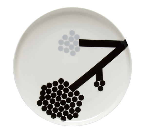 Hortensie tallerken flat 25 cm fra Marimekko