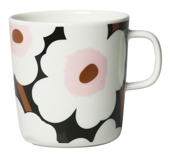 Unikko krus 4 dl hvit grønn rosa fra Marimekko