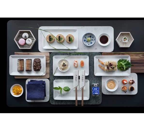 Grand Cru sushitallerken med skål fra Rosendahl