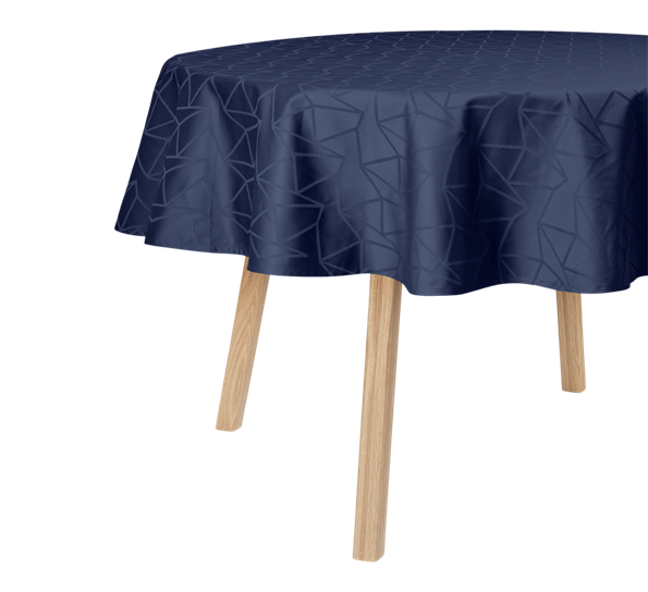 Arne Jacobsen duk Ø160 cm rund mørk blå fra Georg Jensen Damask