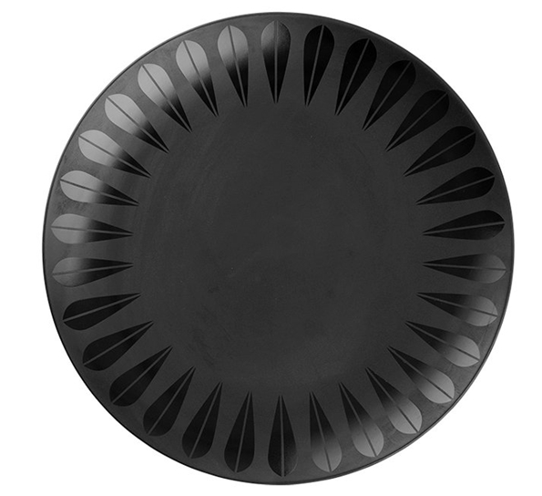 Lotus trends tallerken 28 cm sort fra Lucie Kaas