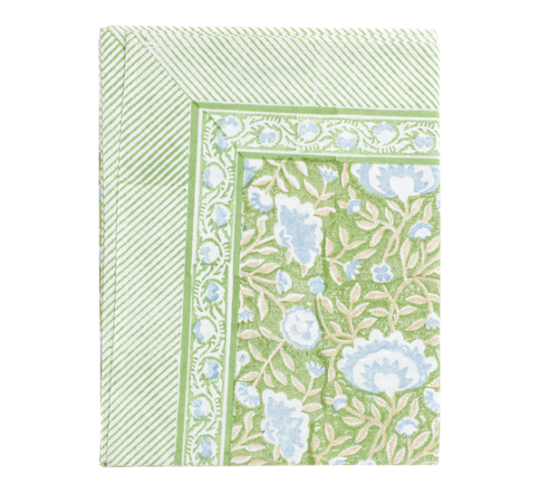 Mathilde duk 150x350 cm grønn blå beige Chamois