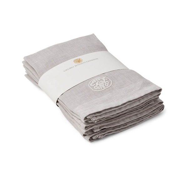 Plain Grey Servietter 6pk fra Georg Jensen Damask